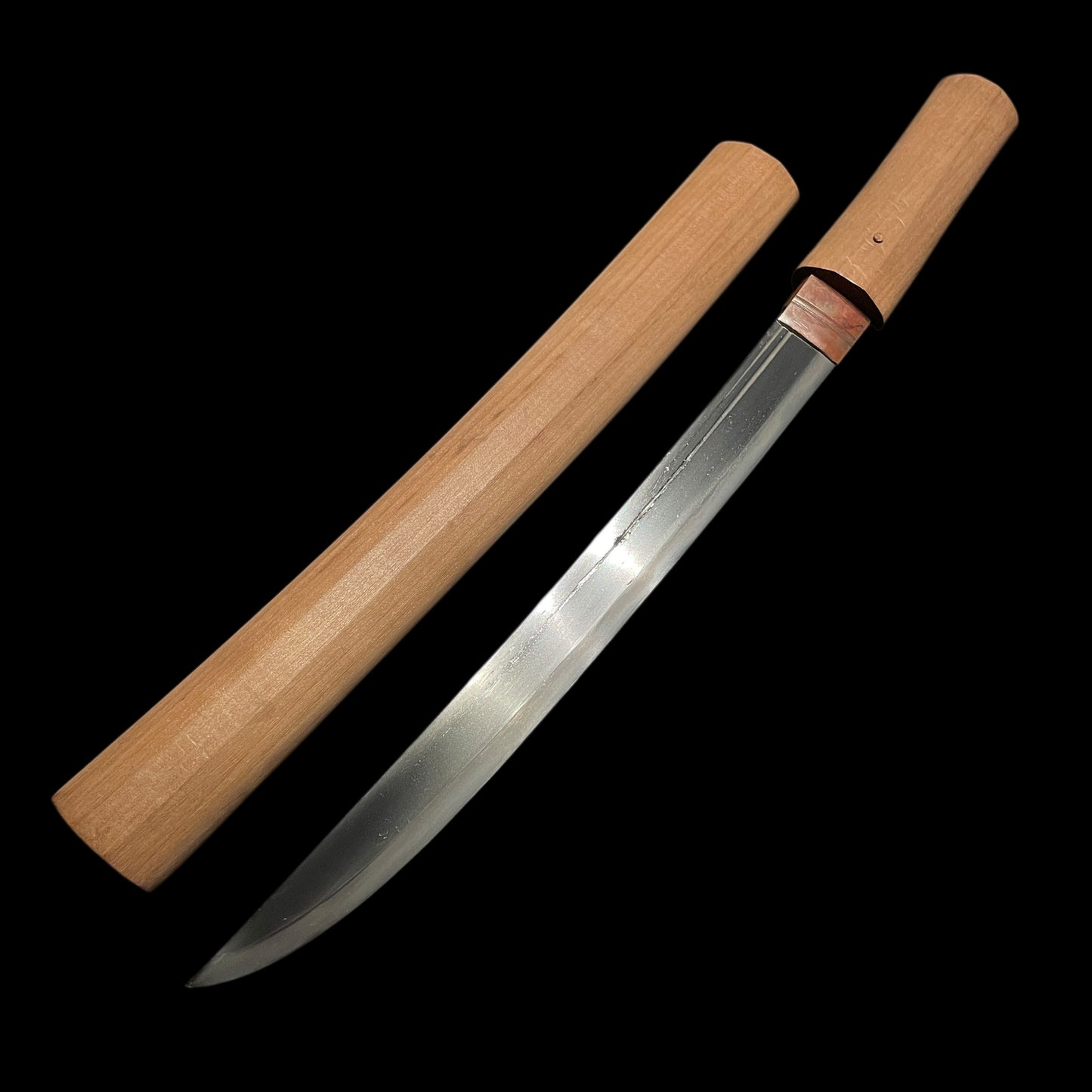 Katakiriha-Zukuri 片切刃造 WAKIZASHI, Suken Horimono 素剣彫物, 相州廣 Sohuhiro signed