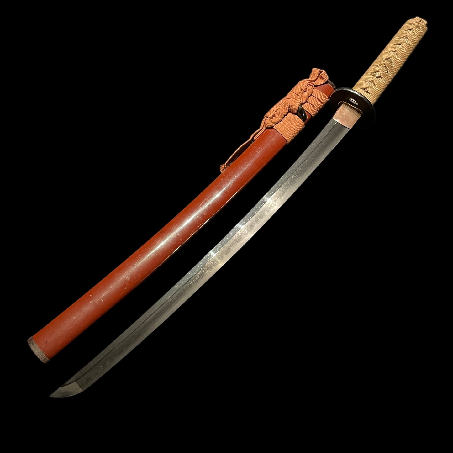 Red Wakizashi, Thick Blade, Edo period mumei
