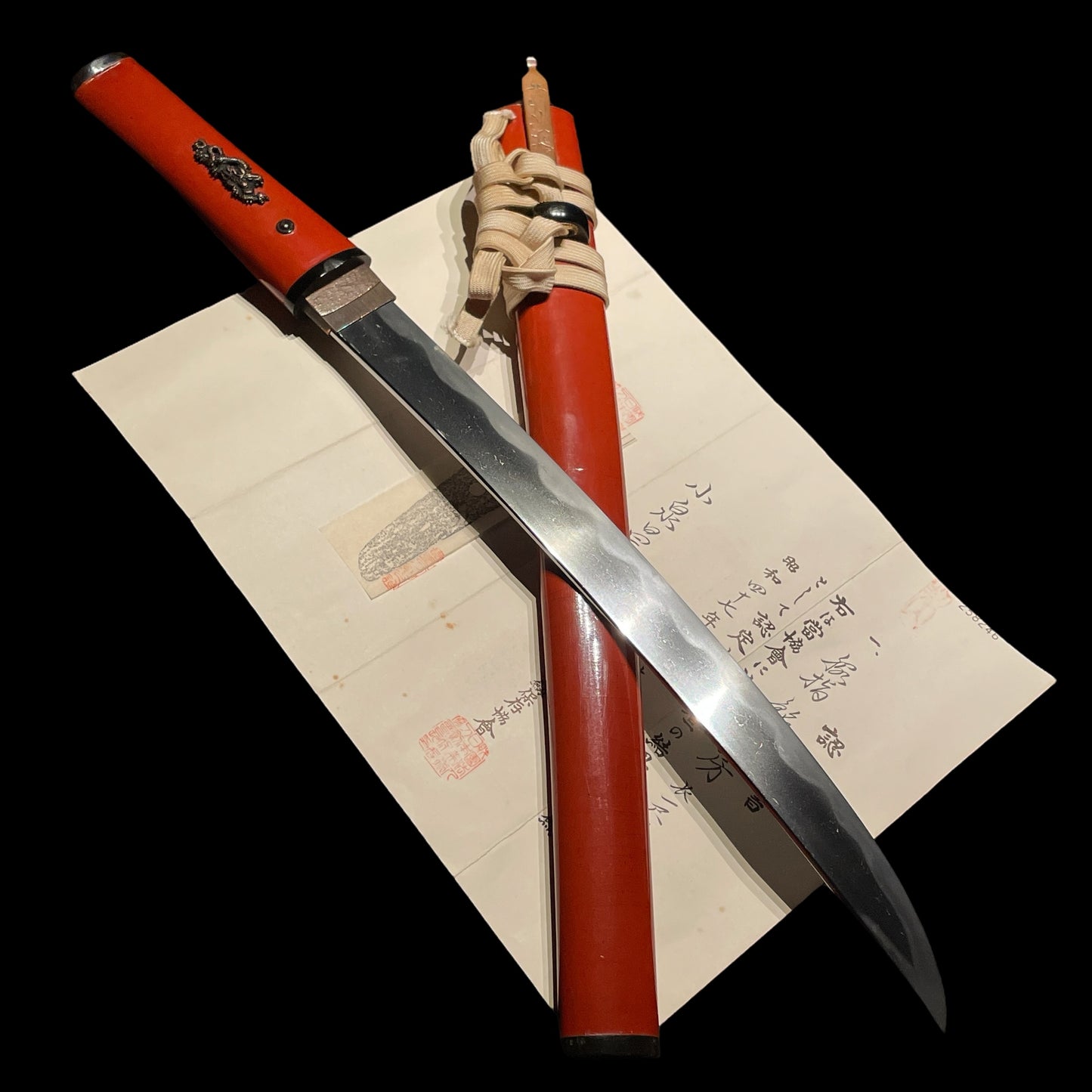 Hirazukuri Sunnobi TANTO 平造寸延短刀, 氏房 Ujifusa signed, with Kozuka Kogai