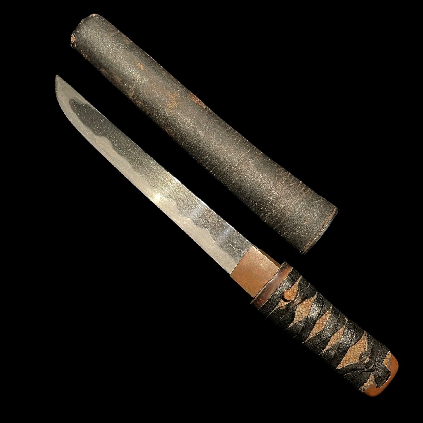 Aikuchi Tanto Kaiken, Matsushiro Kanetora 1819 松代兼乕 文政二年 signed, Late Edo