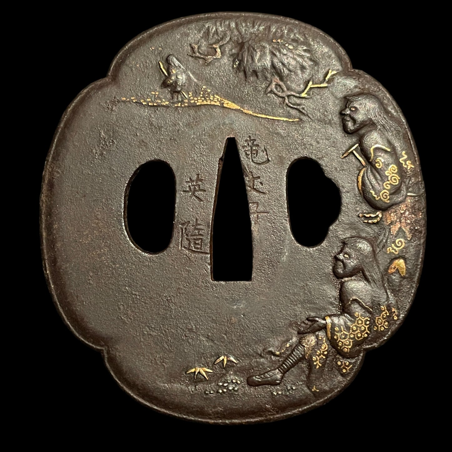 Sesshu Nagasawaju Yoshi 摂州長沢住吉光 signed KATANA, Kanbun-Shinto 寛文新刀, signed Tsuba