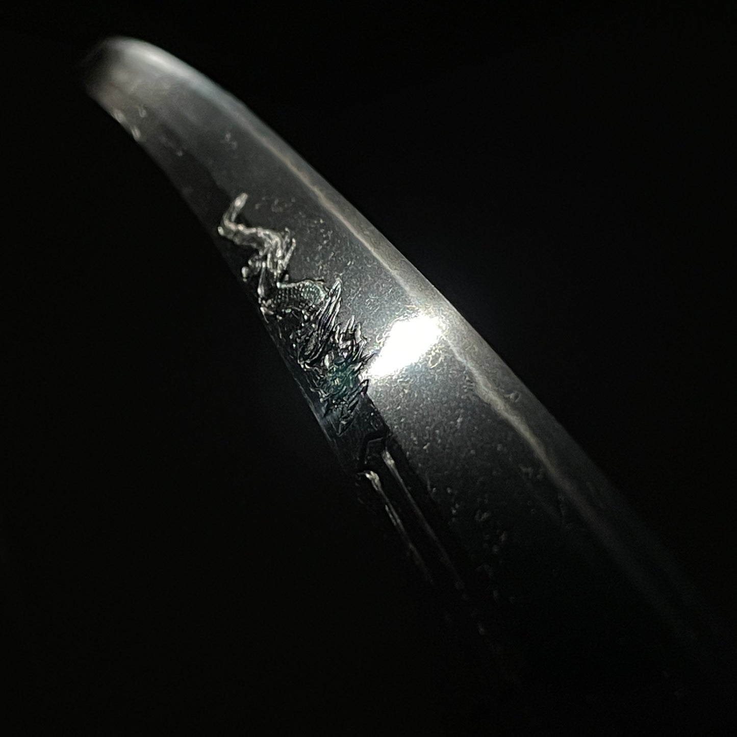 HORIMONO 刀身彫刻 KATANA, Musashidaijo Tadahiro February 1628 signed, Sayagaki 鞘書