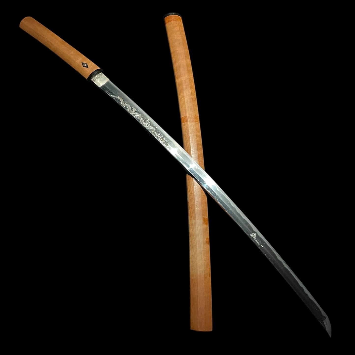 HORIMONO 彫物 KATANA, Tamaoiryu 玉追龍, Bicchukoku Mizutaju Kunishige signed