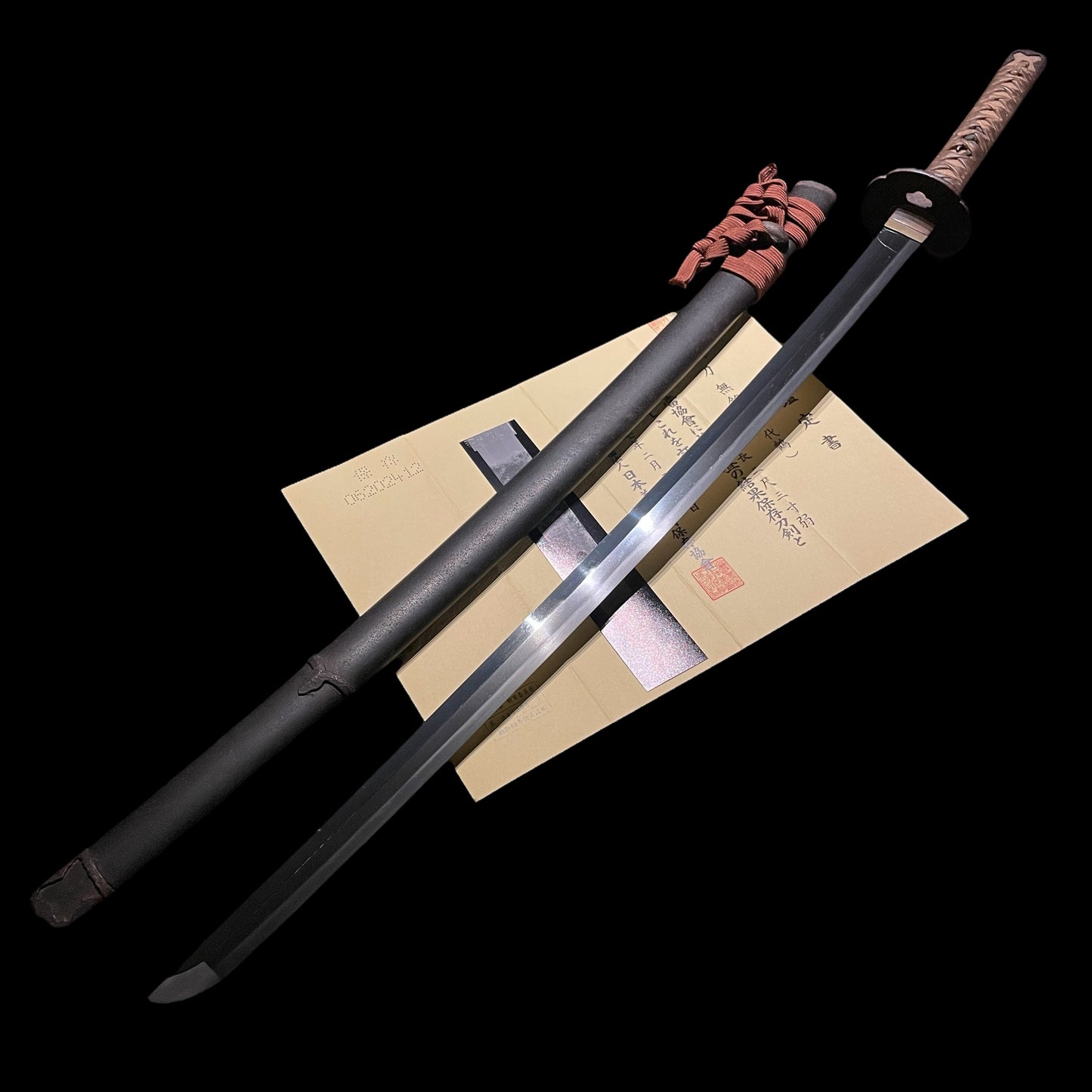 Chiyozuru 千代鶴 KATANA, Handachi Koshirae 半太刀拵, Late Nanbokucho period