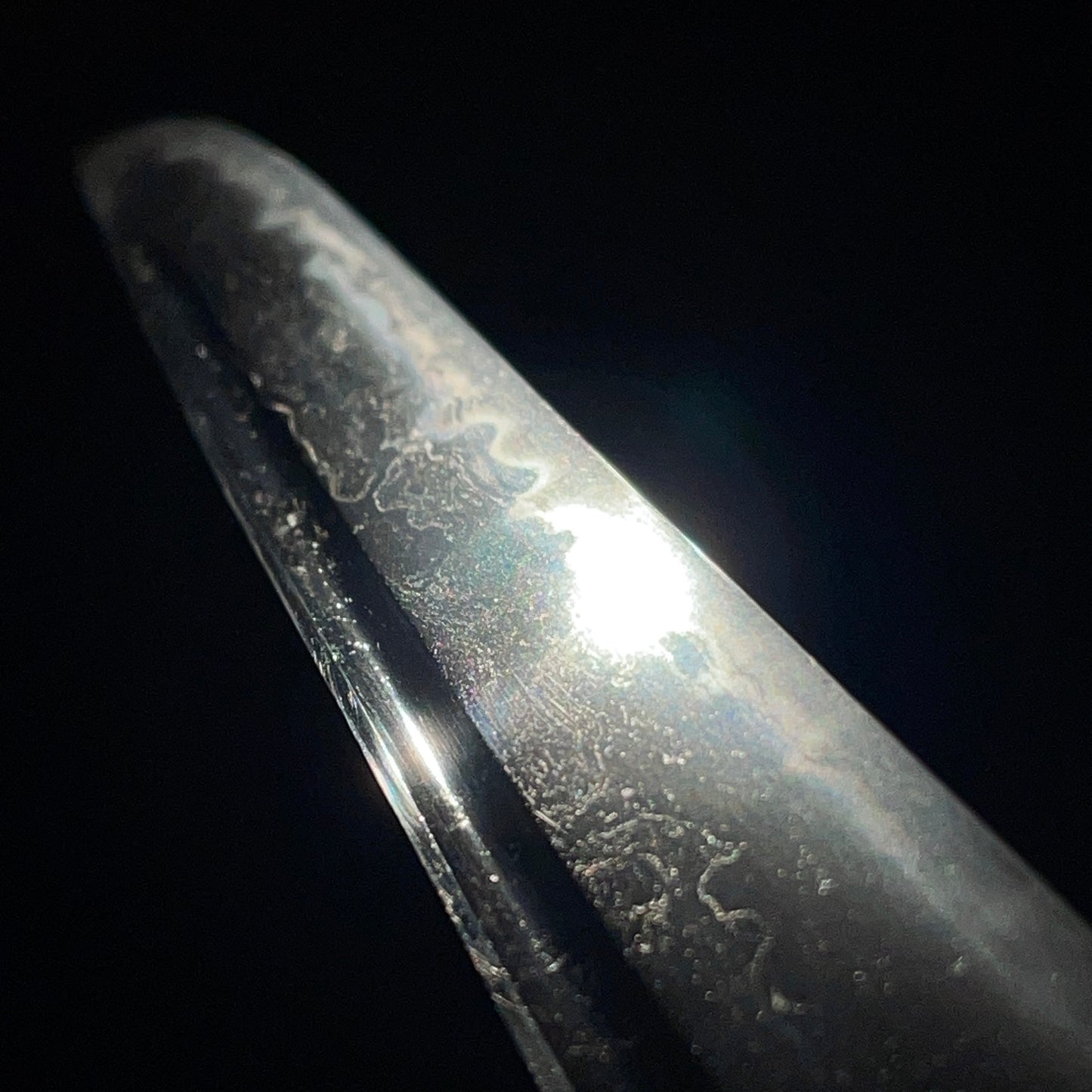 Bizenkoku Tomomitsu 備前國友光 signed TANTO, Yoshioka 吉岡 style Shakudo TSUBA