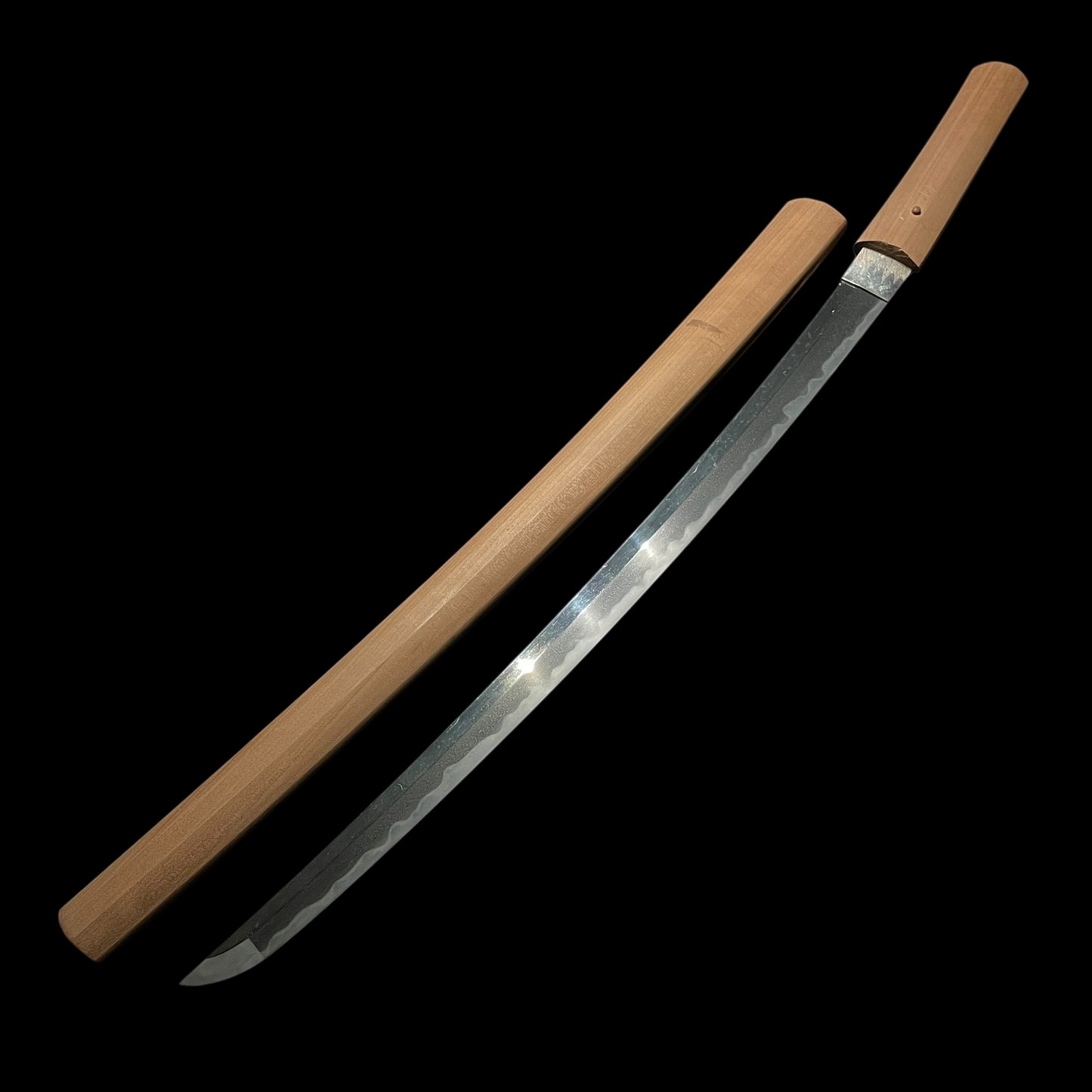 Good Jigane Long WAKIZASHI in Shirasaya, Edo period mumei