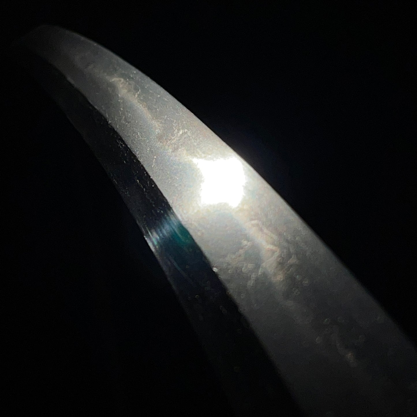 Shimosaka 下坂 Wakizashi, Mogarashi Soten 藻柄子宗典 signed Fuchikashira