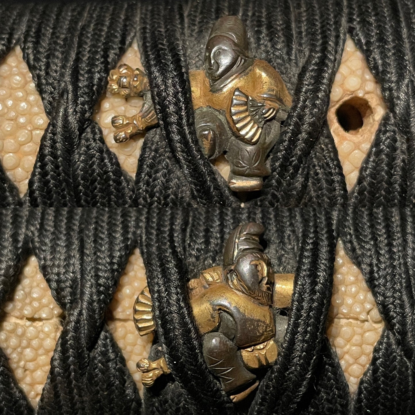 Unokubi-Zukuri 鵜首造 Red TANTO, with Brass KOZUKA, Edo period mumei