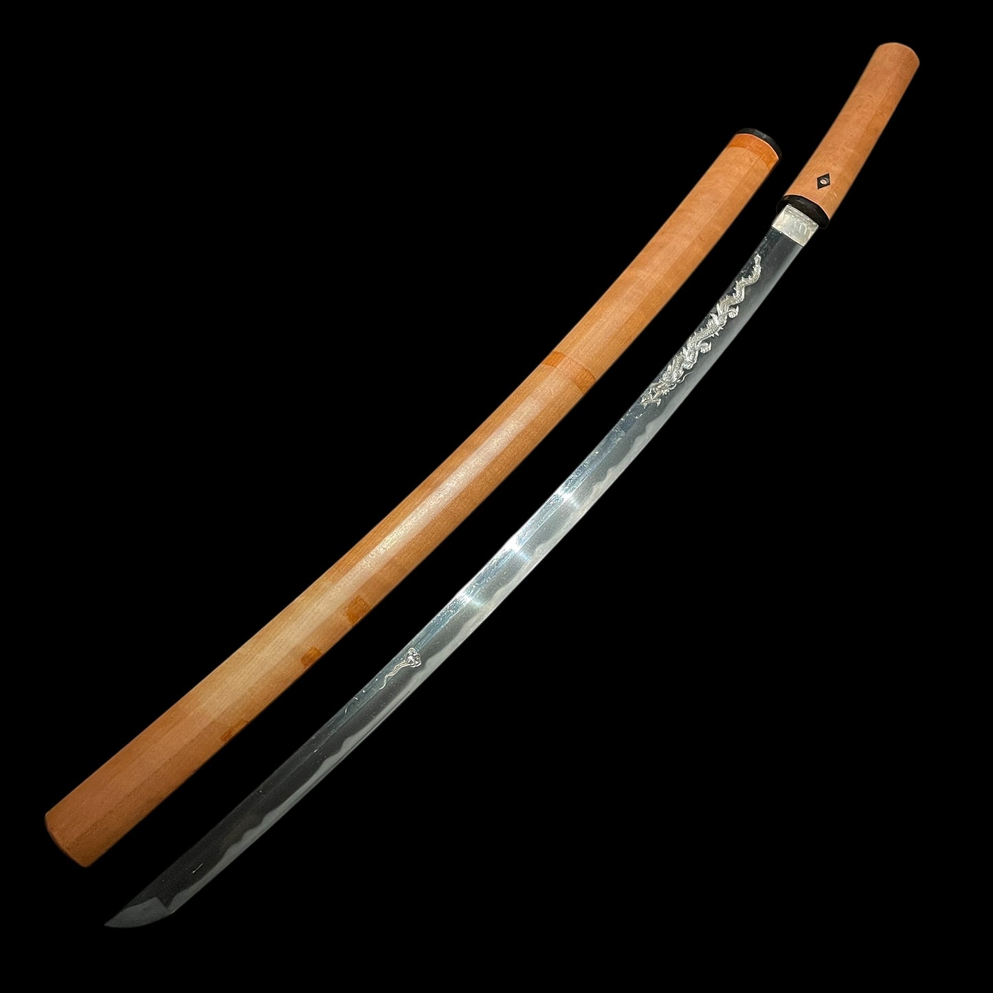 HORIMONO 彫物 KATANA, Tamaoiryu 玉追龍, Bicchukoku Mizutaju Kunishige signed