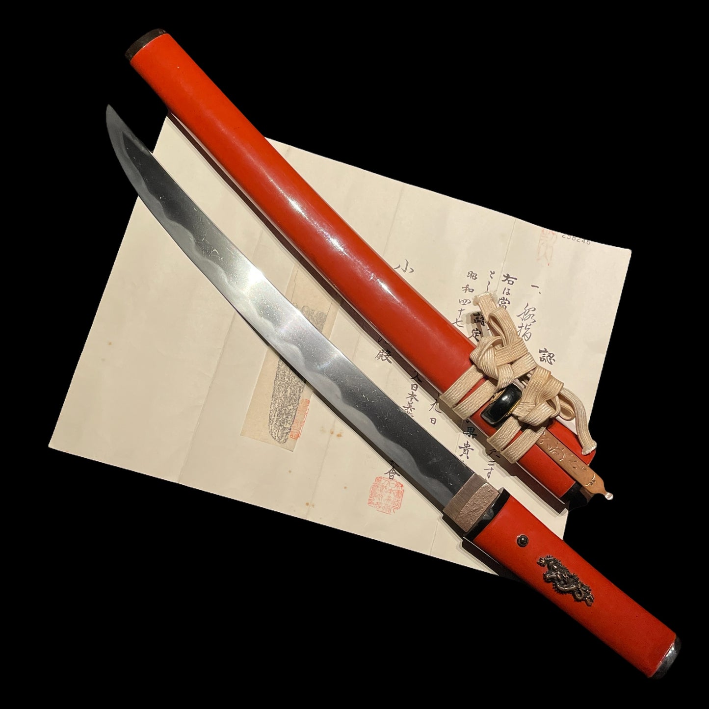 Hirazukuri Sunnobi TANTO 平造寸延短刀, 氏房 Ujifusa signed, with Kozuka Kogai