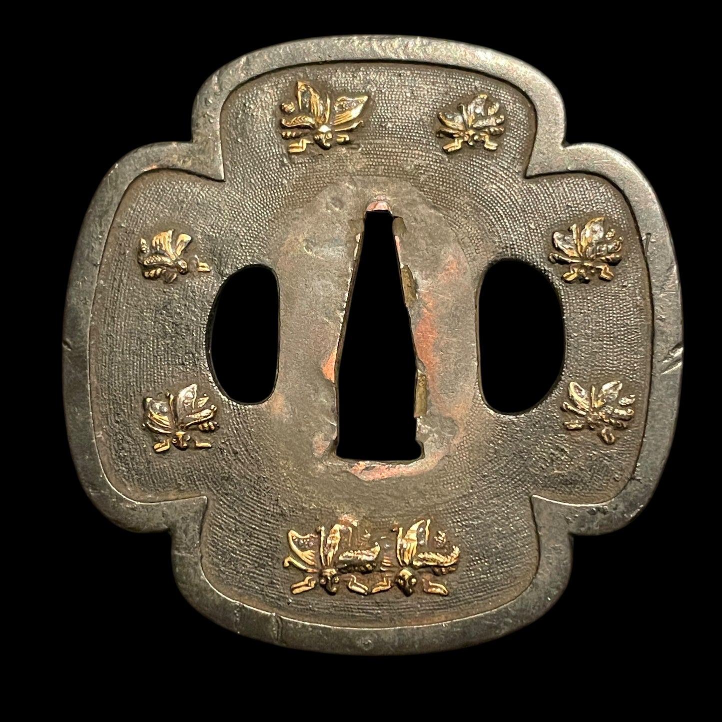 Late KAMAKURA period Ko-Mihara 古三原 Long KATANA, Red handachi Koshirae 朱塗半太刀拵