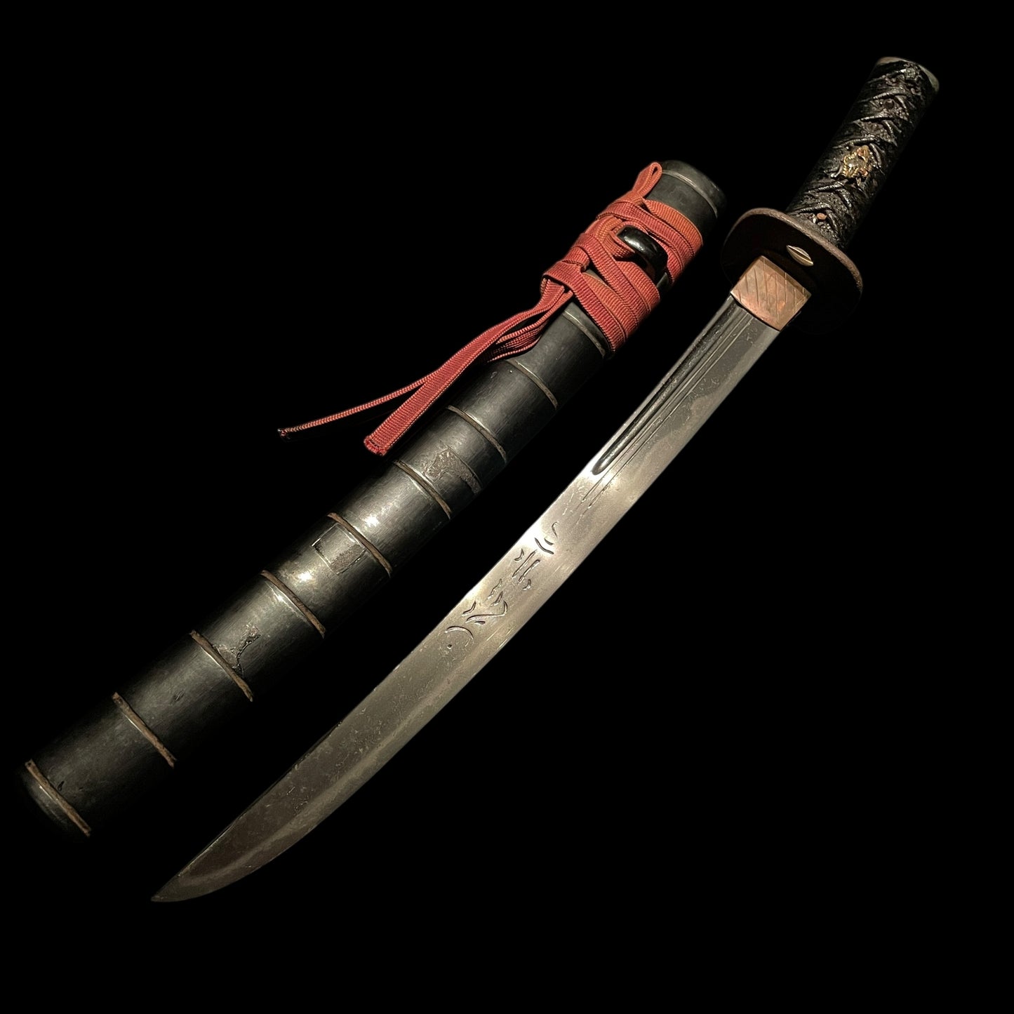 Bonji Horimono 梵字彫物, Sunnobi-Tanto 寸延短刀, Muromachi period mumei