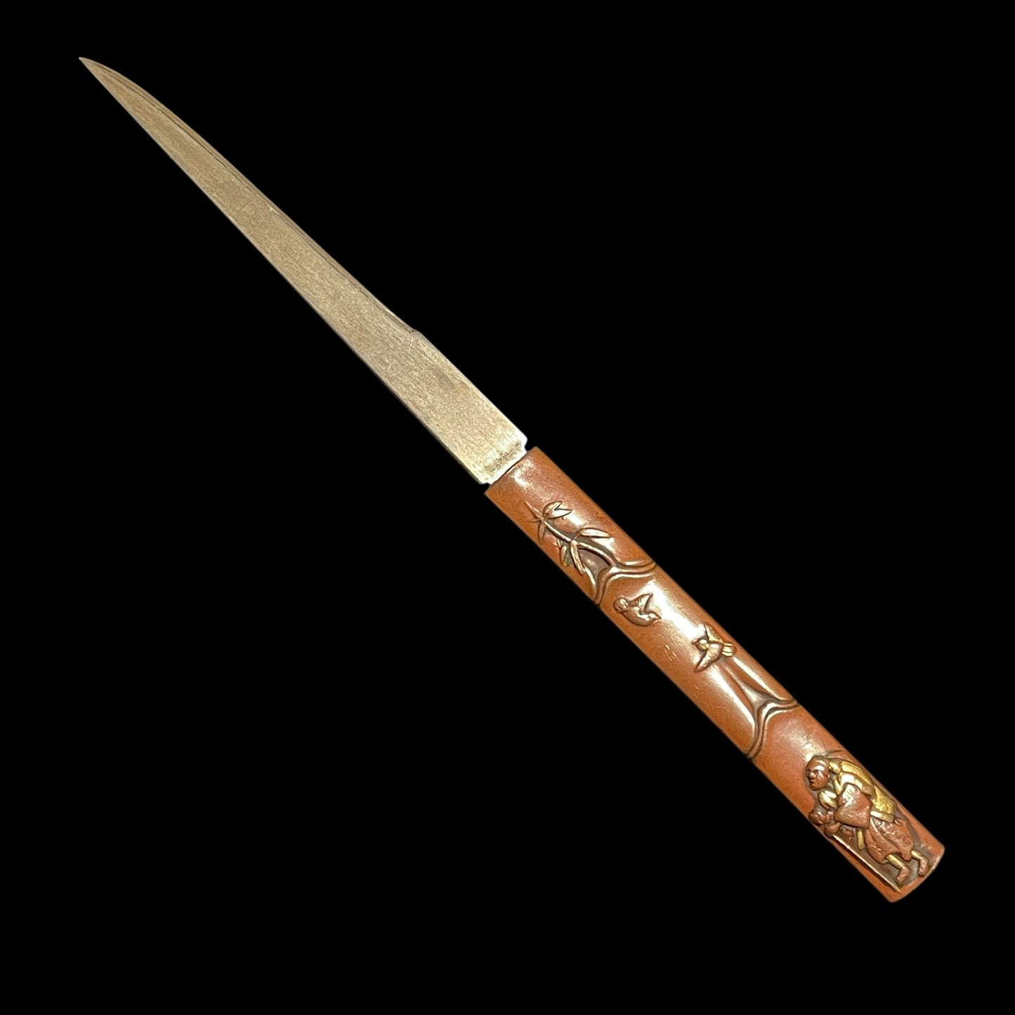 Red TANTO with KOZUKA, Gunome Hamon Thick Blade, Edo period mumei