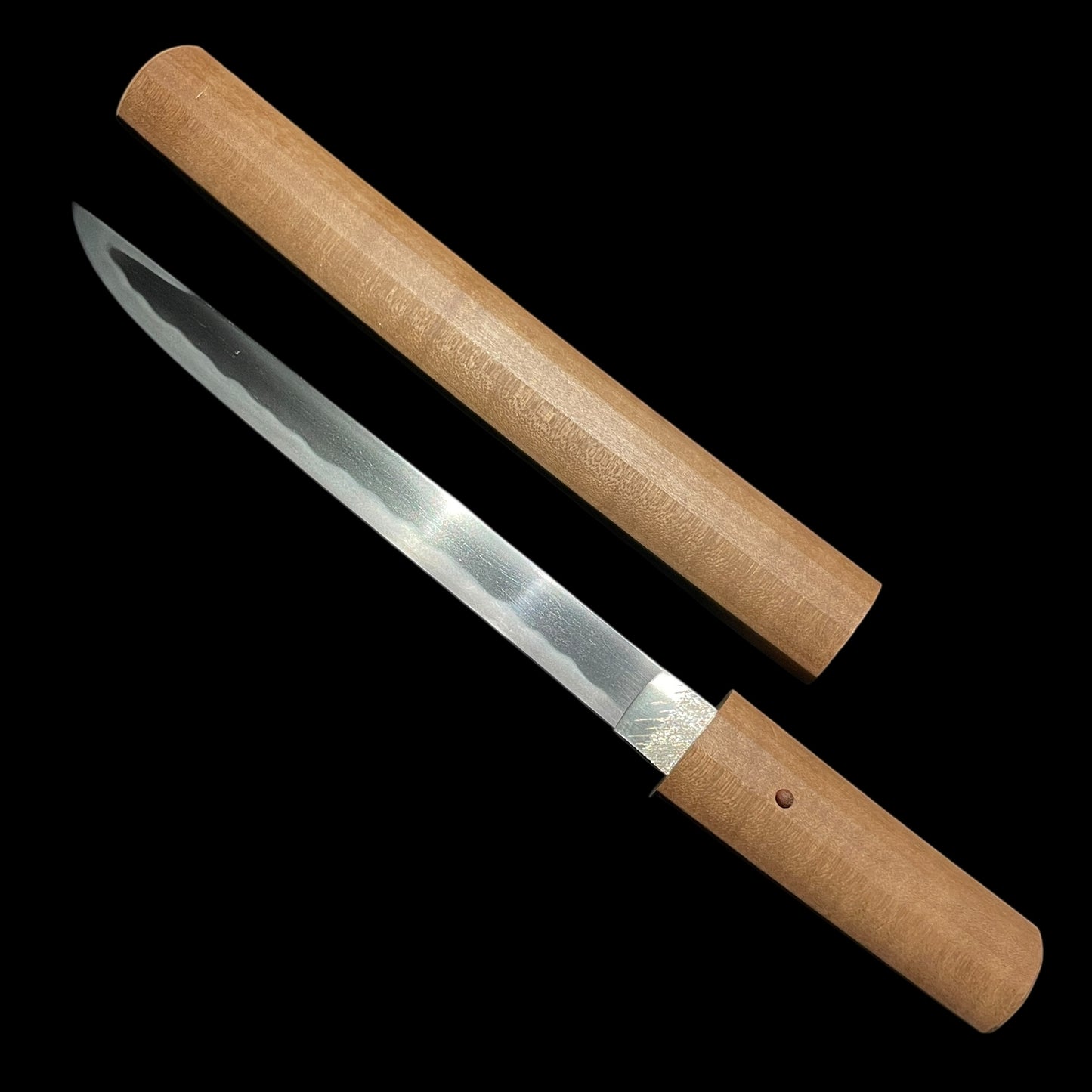 Polished TANTO in Shirasaya, Gunome-Hamon, Edo period mumei