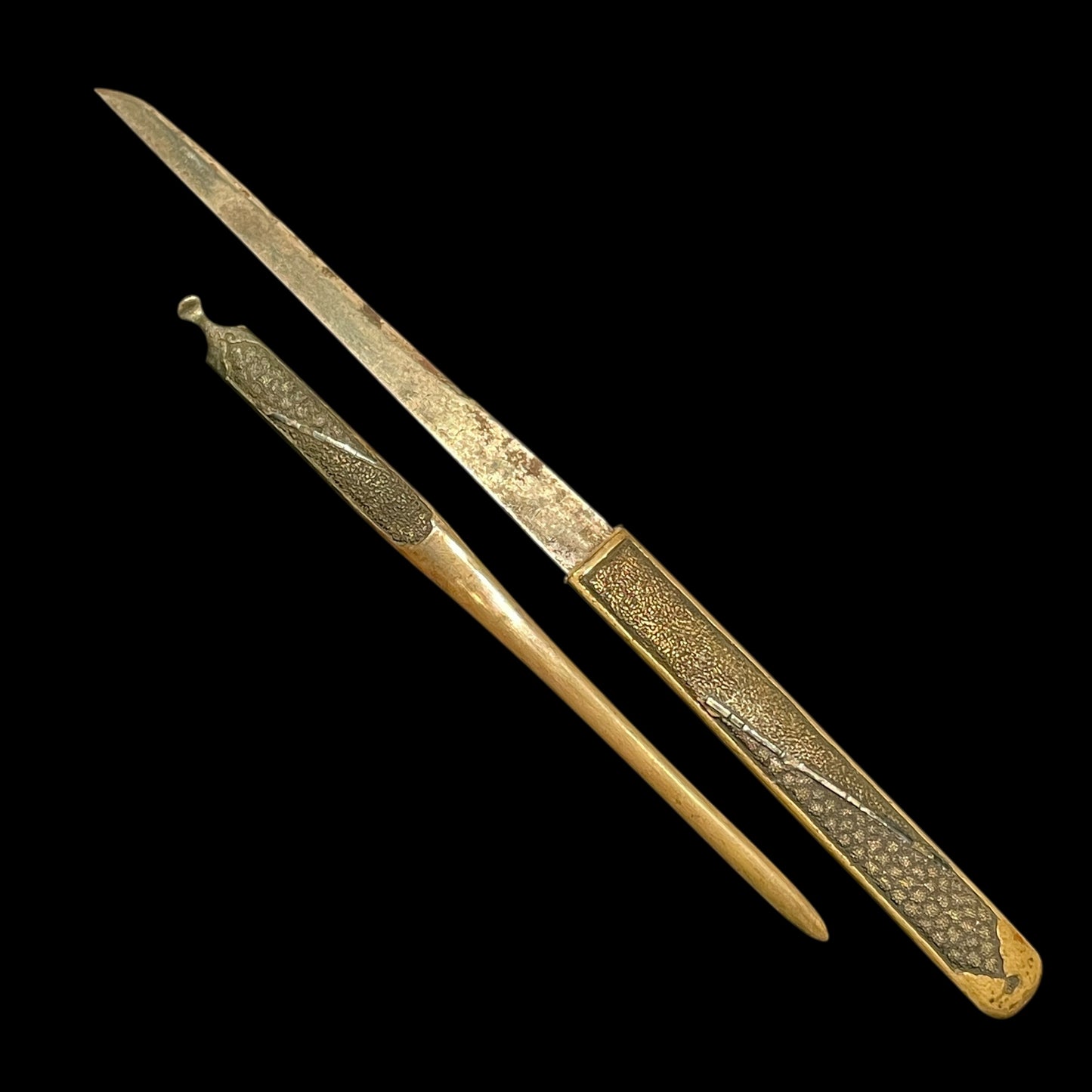 Matsushiro Koshirae TANTO 松代拵短刀, with Kozuka Kogai, Unokubi 鵜首 blade