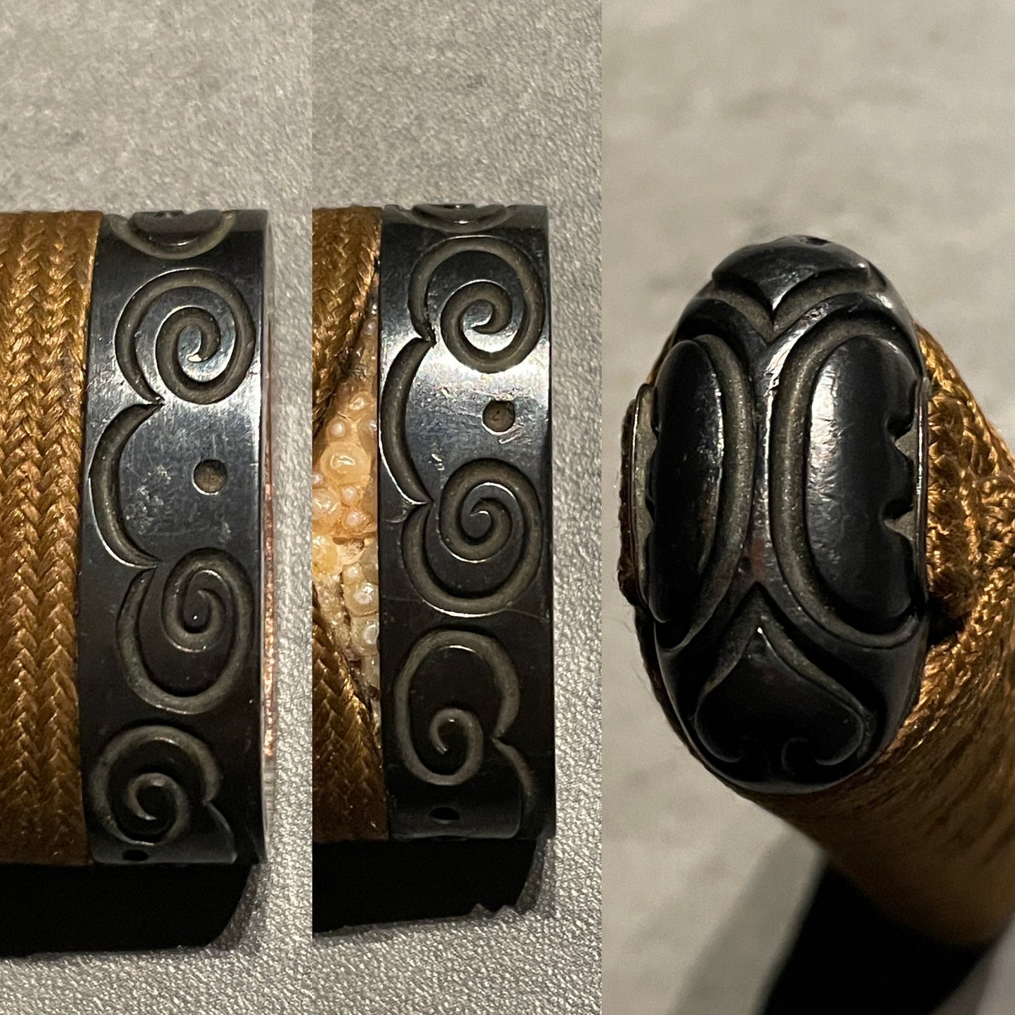 Red TANTO, 包真 Kanezane signed, Guribori 倶利彫 Fuchikashira, Muromachi period