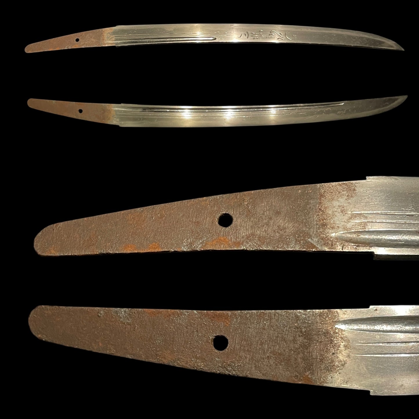 Bonji Horimono 梵字彫物, Sunnobi-Tanto 寸延短刀, Muromachi period mumei