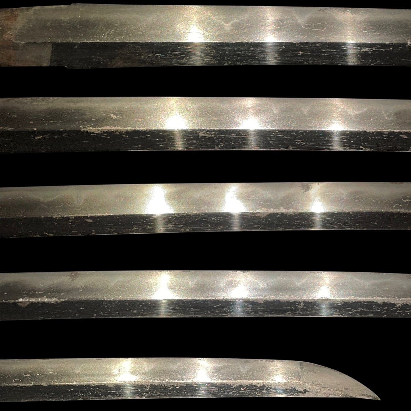 Handachi Koshirae 半太刀拵 Long WAKIZASHI, Iron Fittings, Edo period mumei