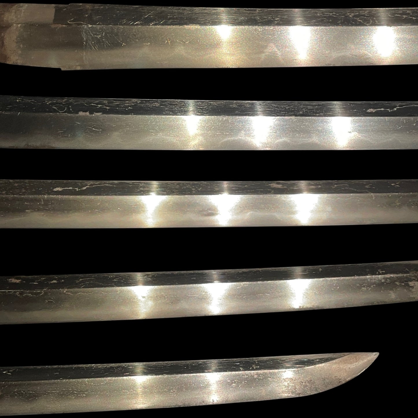 Handachi Koshirae 半太刀拵 Long WAKIZASHI, Iron Fittings, Edo period mumei