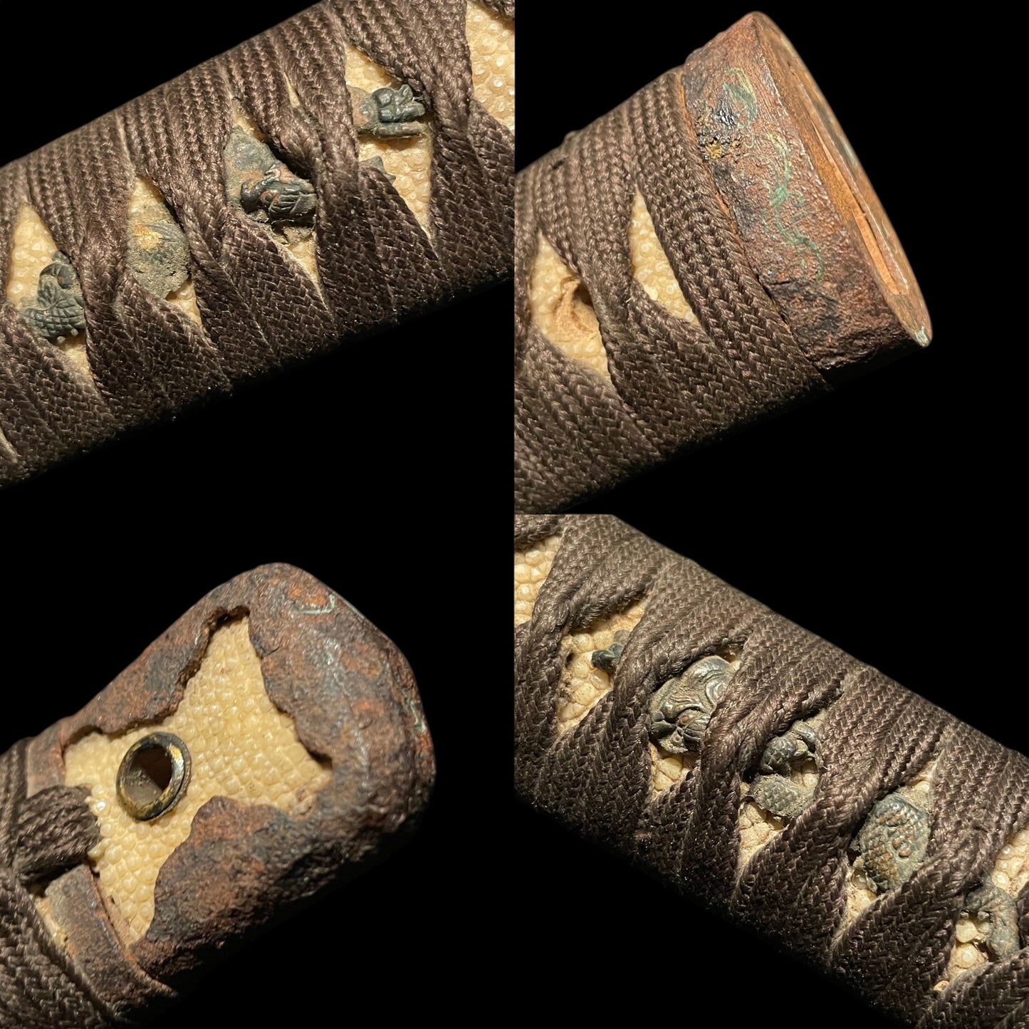 Handachi Koshirae 半太刀拵 Long WAKIZASHI, Iron Fittings, Edo period mumei