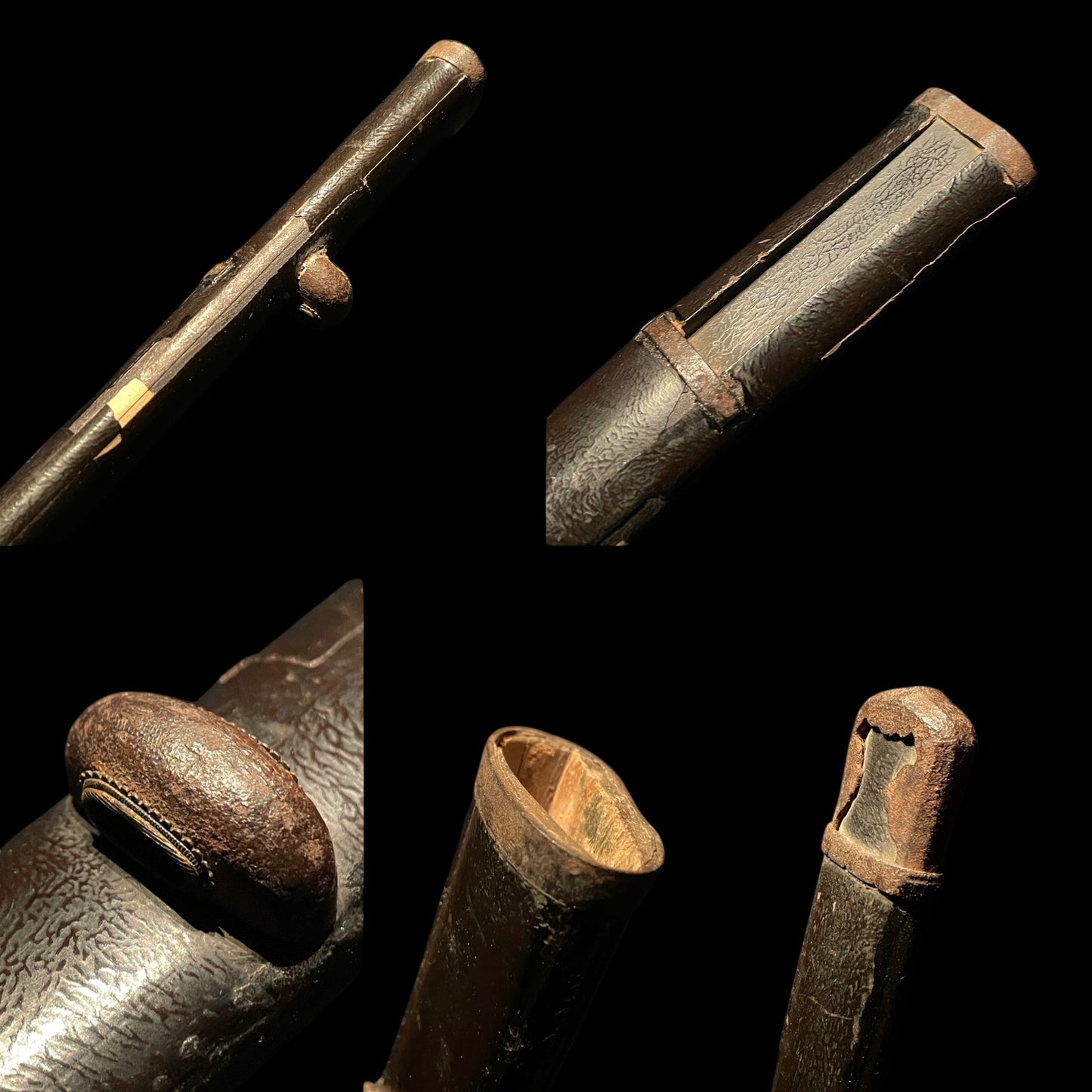 Handachi Koshirae 半太刀拵 Long WAKIZASHI, Iron Fittings, Edo period mumei