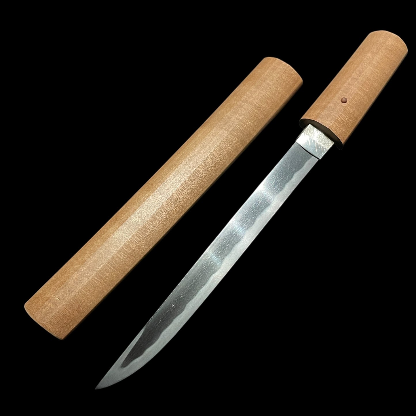 Polished TANTO in Shirasaya, Gunome-Hamon, Edo period mumei