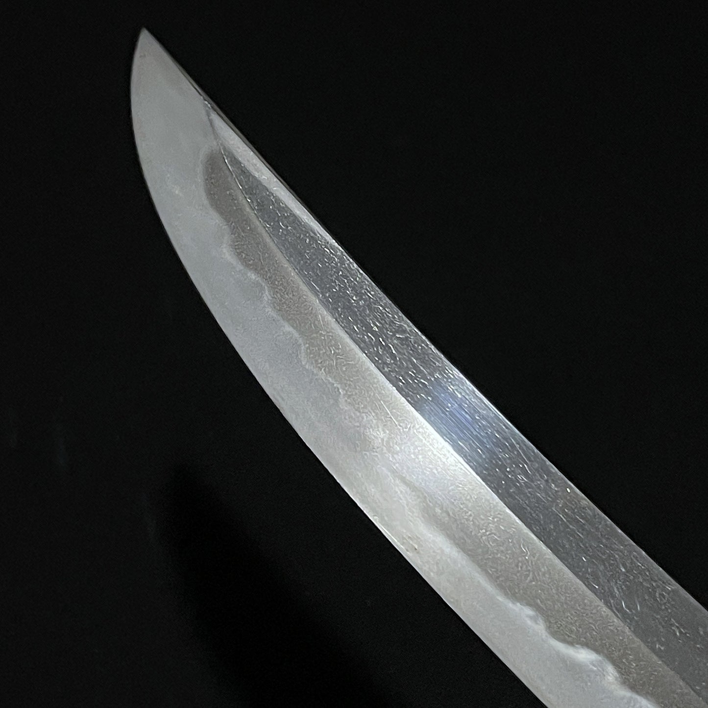 Shobuzukuri Wide Wakizashi, Osumizo Fujiwara Masahiro signed, with Shirasaya