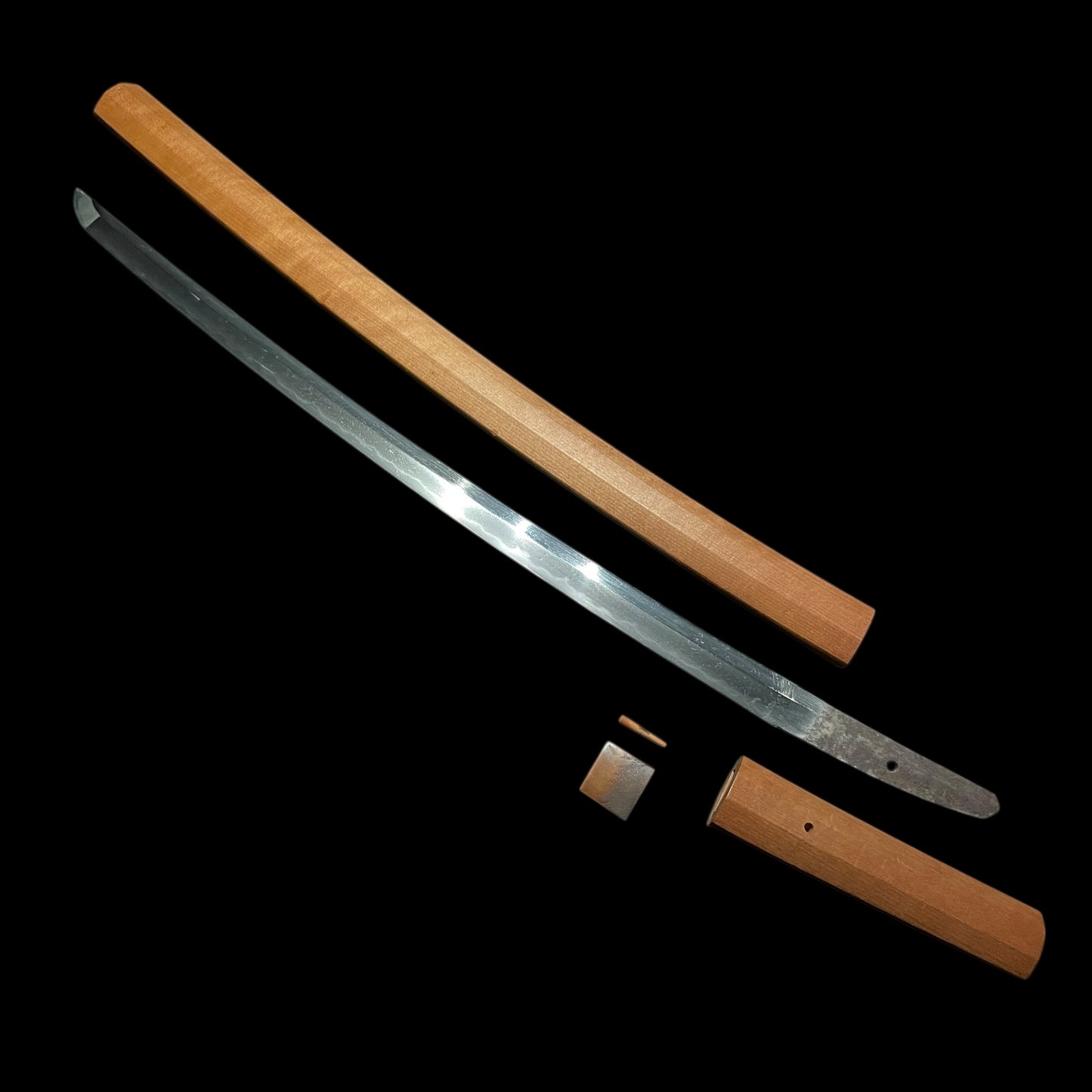 Gunome Hamon Long WAKIZASHI in Shirasaya, Edo period mumei