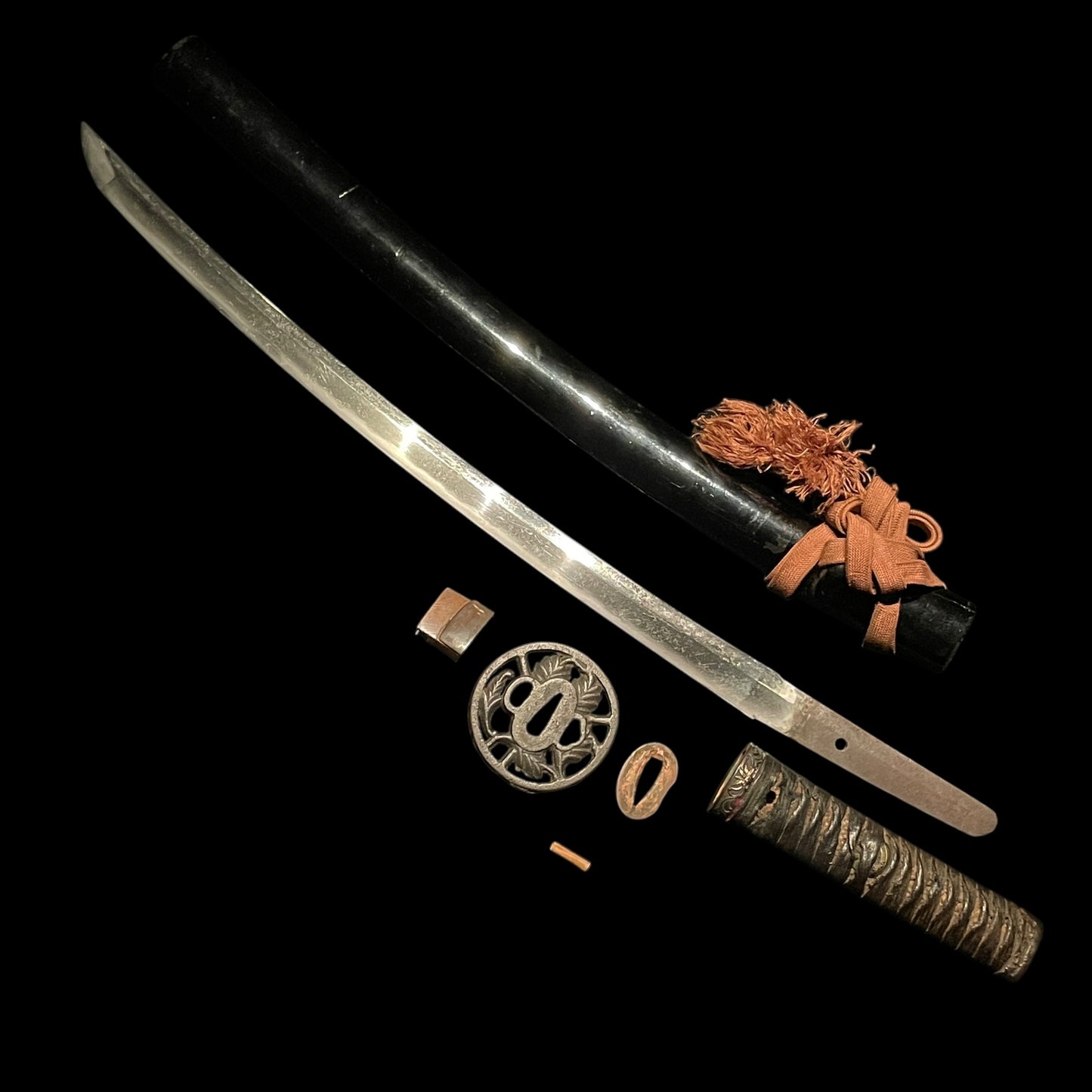 Midareba 乱刃 Wakizashi, Antique Japanese Samurai Sword Nihonto, Edo period