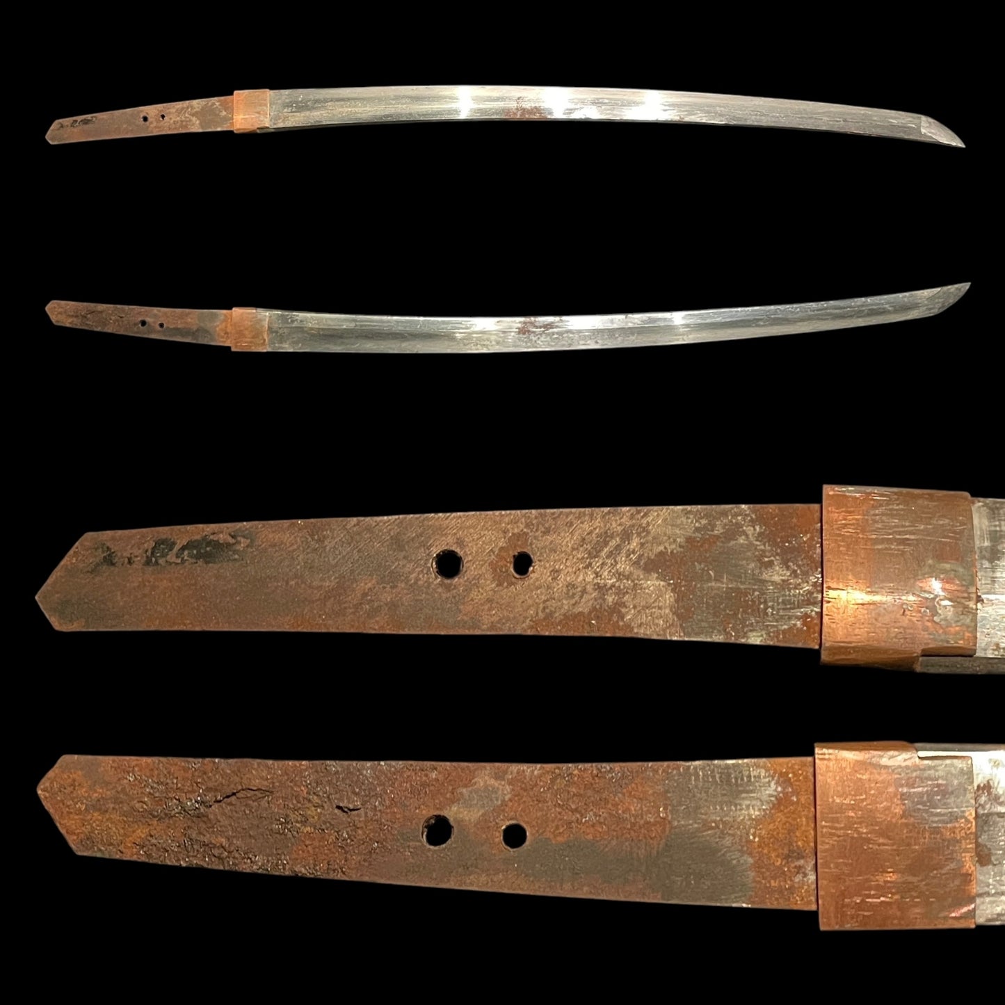 Ryakushiki Black GUNTO, 略式軍刀, Very Heavy blade, WW2 Japanese Army Officer Sword