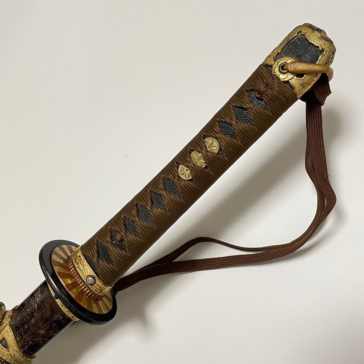 NAVY GUNTO 海軍刀, Custom-made Koshirae, Rising sun Seppa, Japanese Military Sword