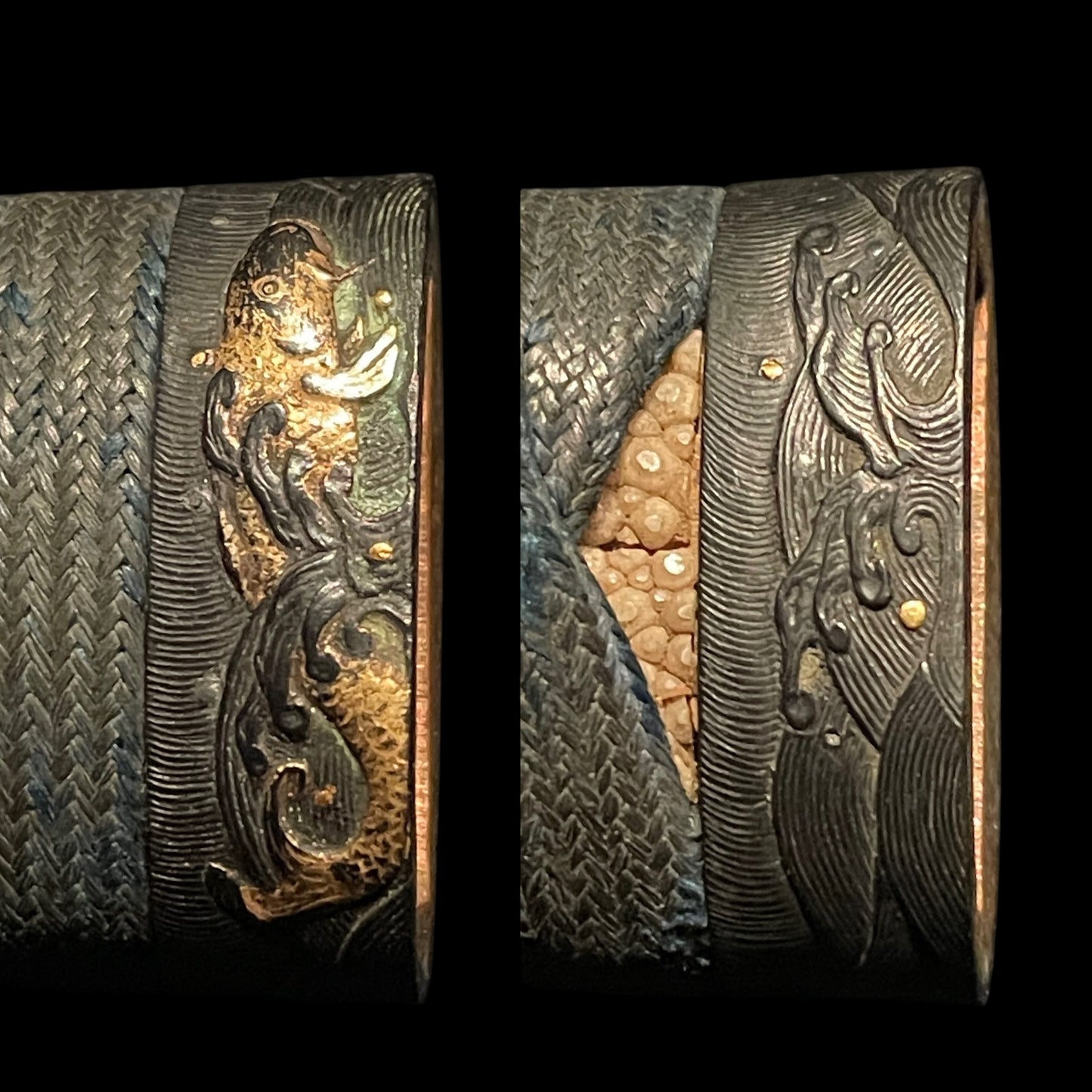 Toranba 濤乱刃 WAKIZASHI, Choshuhagiju Sakunoshin Tomohisa 長州萩住作之進友久 signed TSUBA