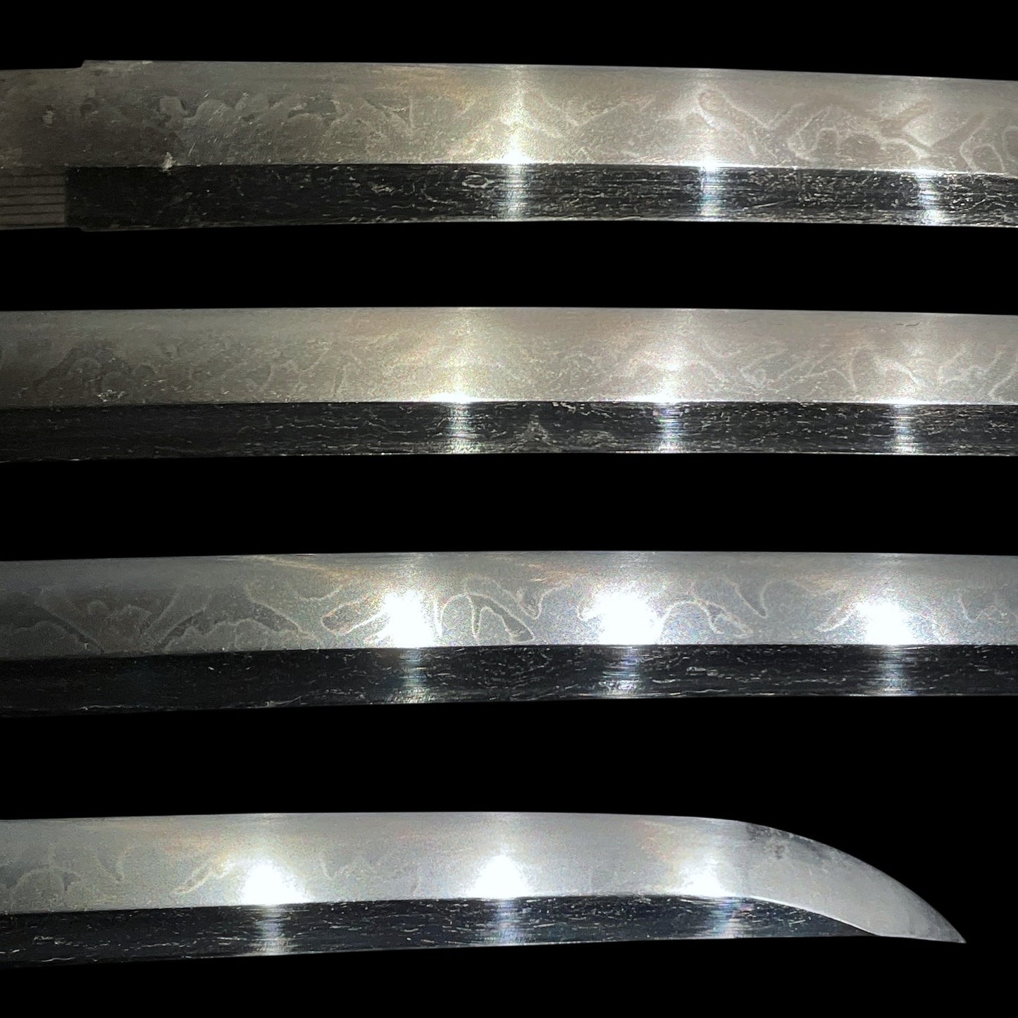 HITATSURA 皆焼 Yasuhiro signed Long WAKIZASHI, 江州彦根住藻柄子宗典 signed Fuchi