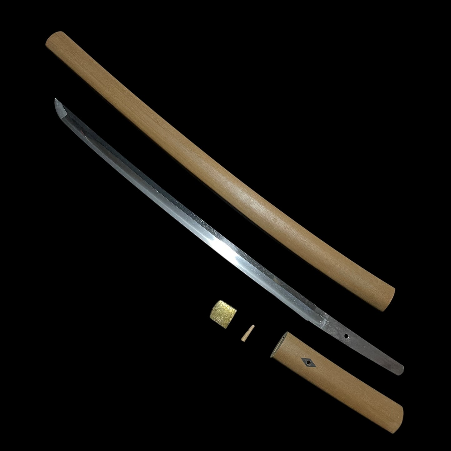 Suguha 直刃 Wakizashi in Shirasaya, Edo period mumei