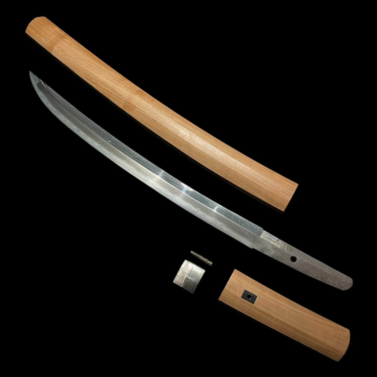 Naginata Naoshi Style, Shobuzukuri Wakizashi, Edo period mumei