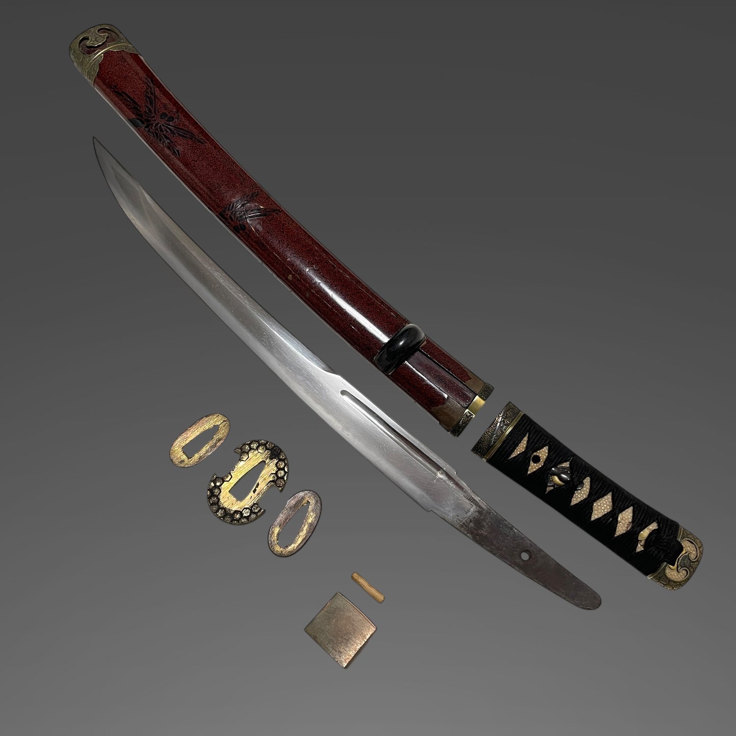 Matsushiro Koshirae 松代拵 TANTO, Thick blade, Late Edo period mumei