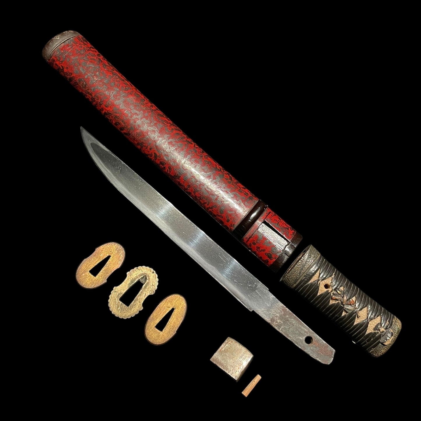 Red TANTO in Matsushiro Koshirae 松代拵, Edo period