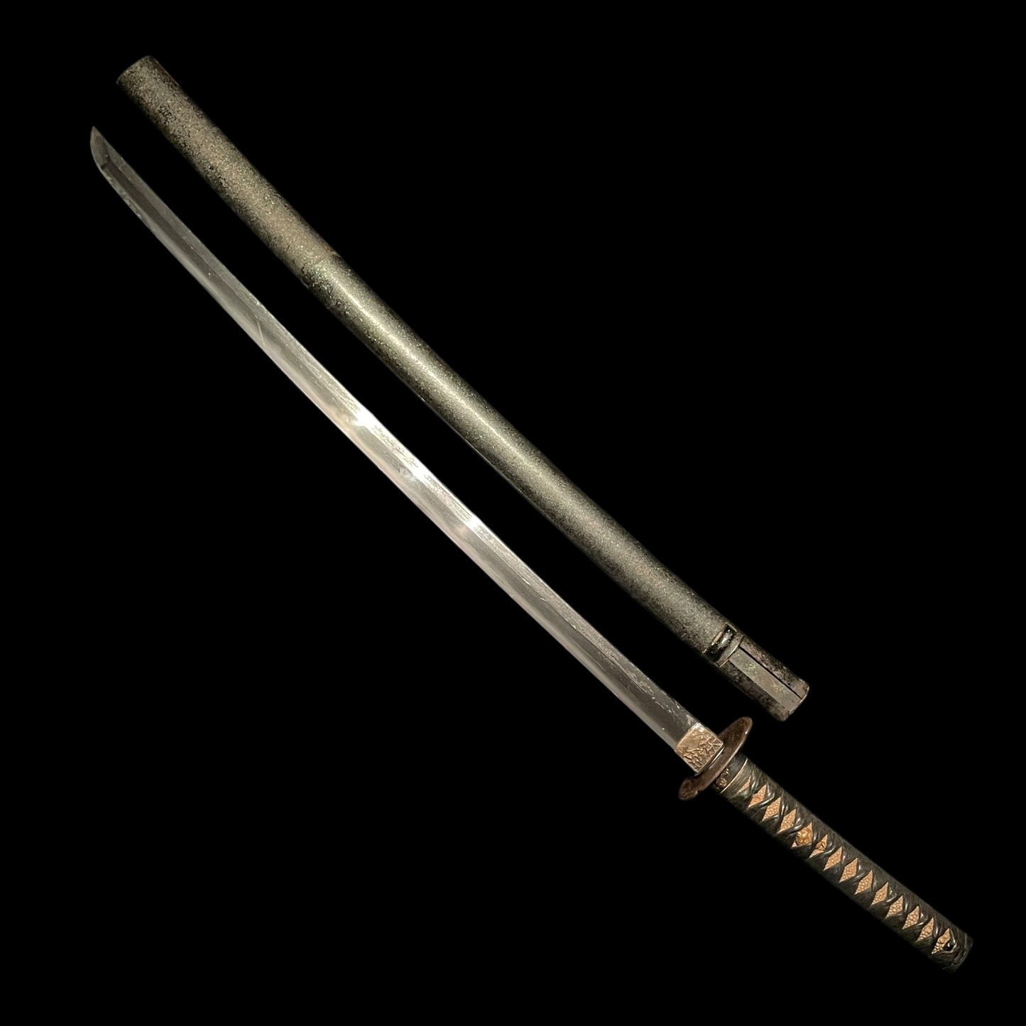 Sesshu Nagasawaju Yoshi 摂州長沢住吉光 signed KATANA, Kanbun-Shinto 寛文新刀, signed Tsuba