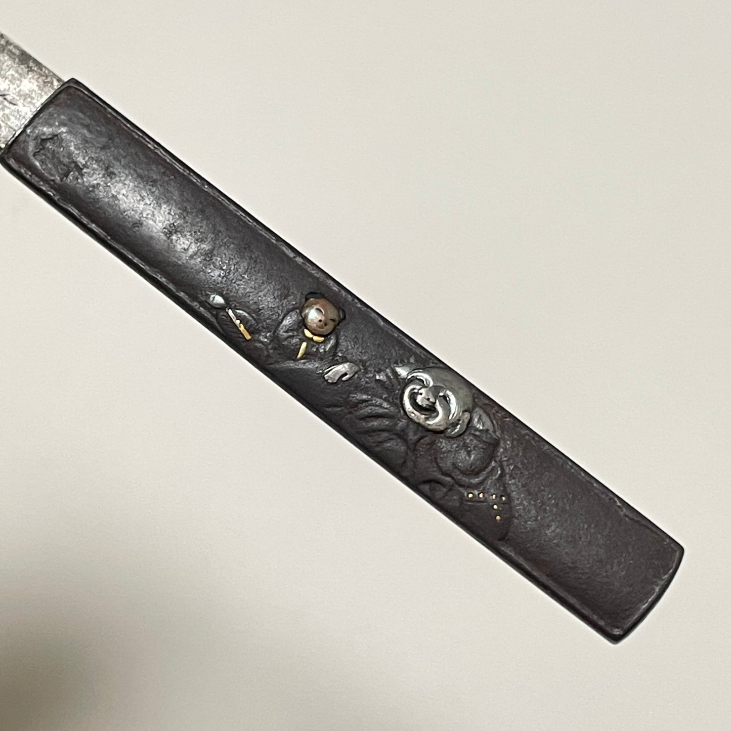 Frog and Snake Fittings TANTO, Hotei Kozuka, Insect Tsuba, Edo period mumei