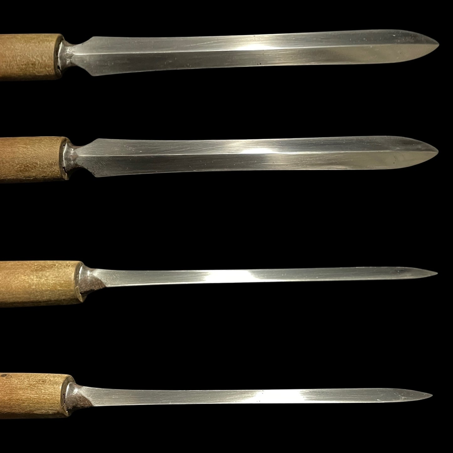 Ryoshinogi-Yari 両鎬槍 in Shirasaya, Long Tang, Edo period mumei