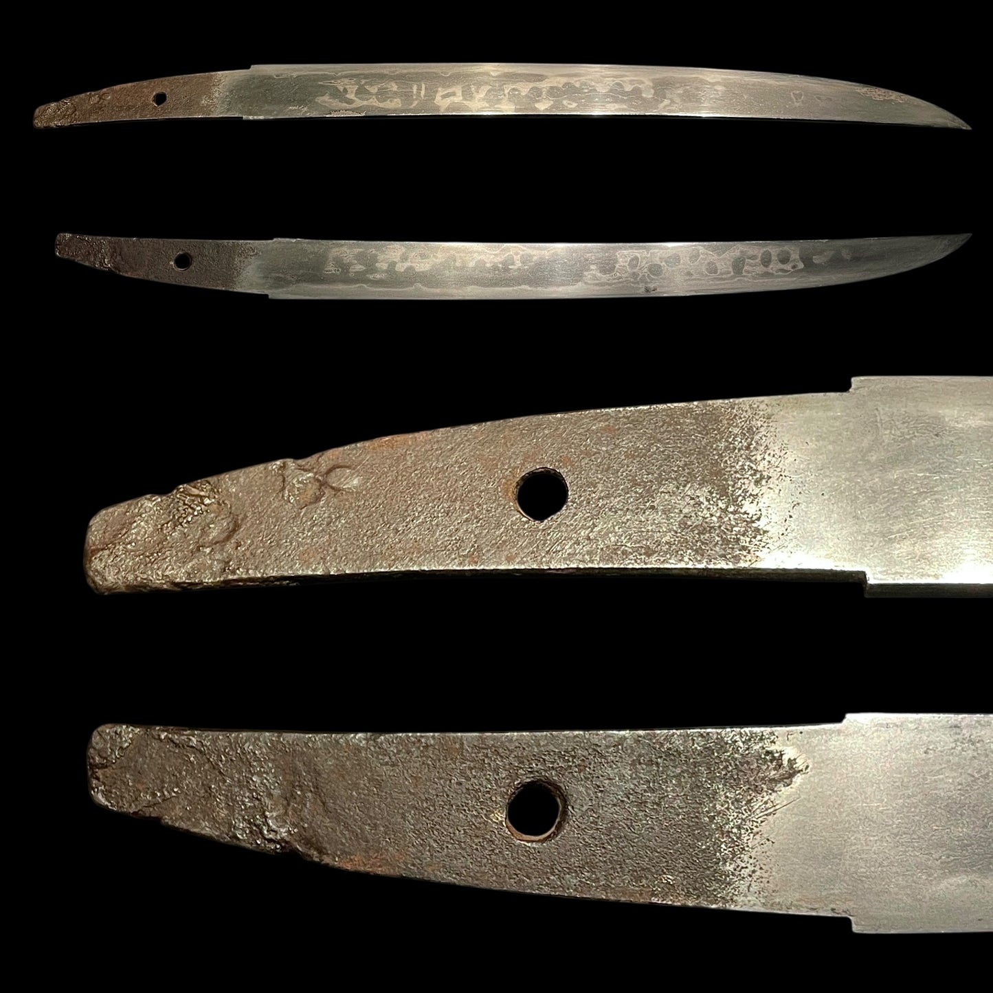 HITATSURA 皆焼 TANTO, Daruma Kashira, Signed Tsuba, Copper Fittings with Kozuka