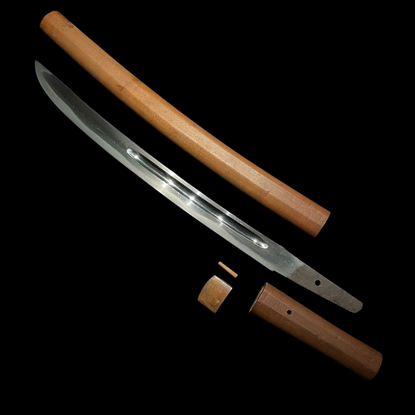 Oodanbira 大段平, Wide blade Rugged WAKIZASHI, Edo period mumei