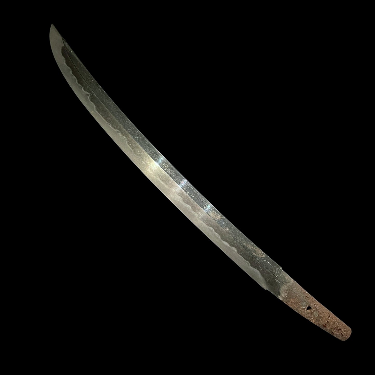 Shobuzukuri Wide Wakizashi, Osumizo Fujiwara Masahiro signed, with Shirasaya