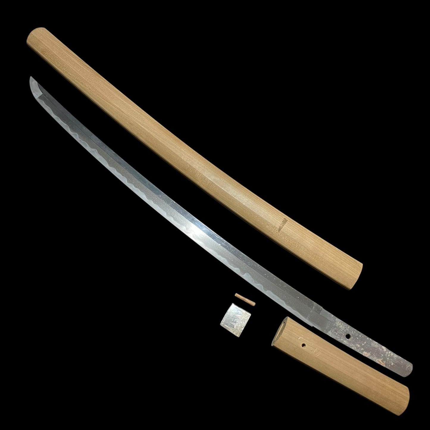 Good Jigane Long WAKIZASHI in Shirasaya, Edo period mumei