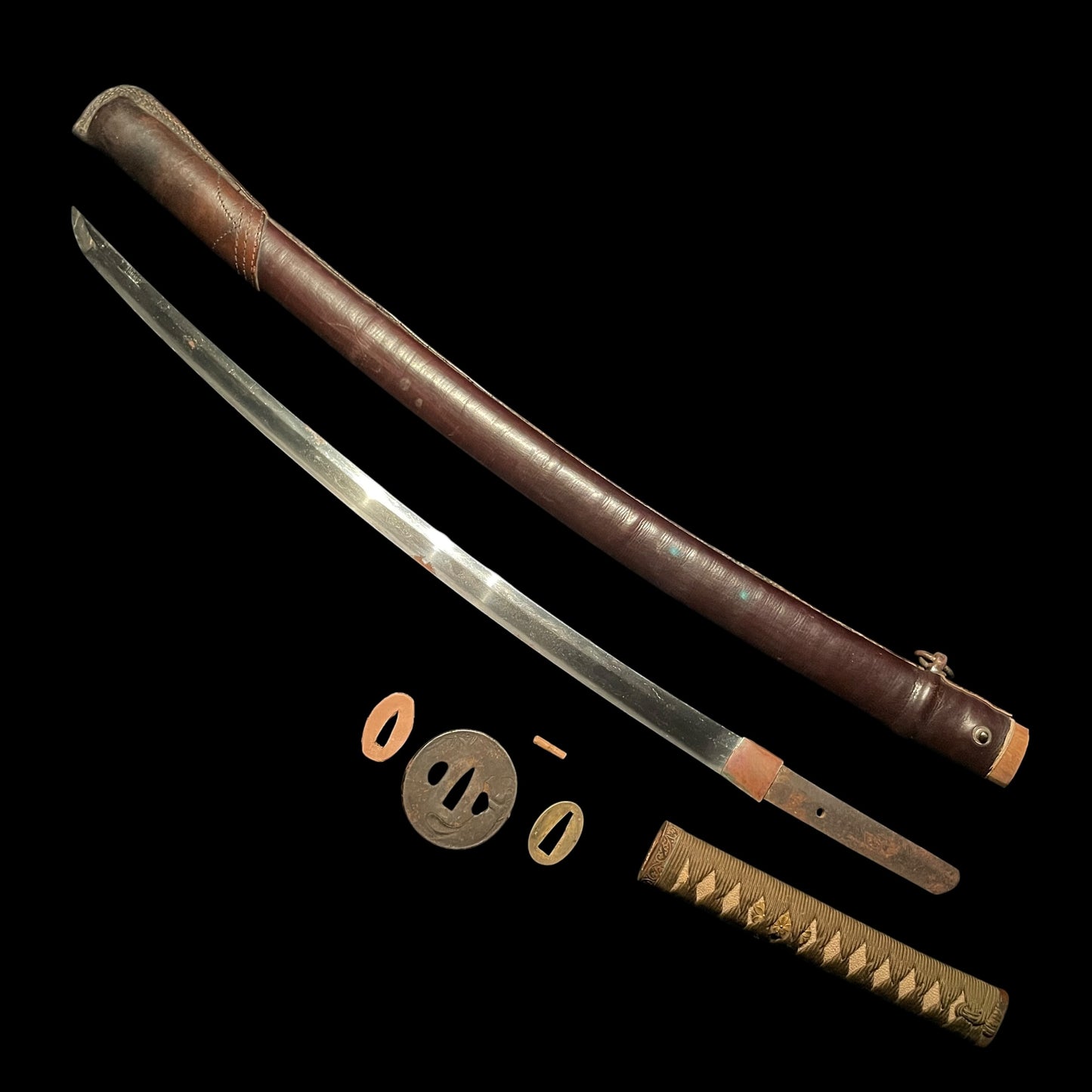 Ryakushiki GUNTO 略式軍刀, Bishuosafune Sukesada 備州長船祐定 signed