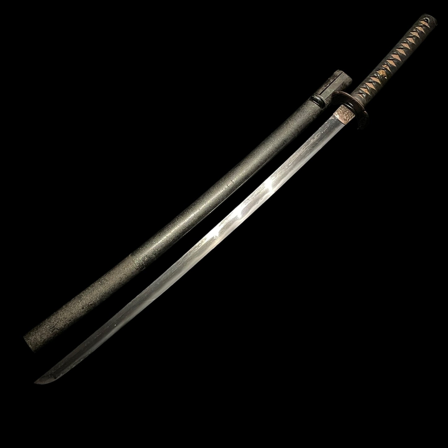 Sesshu Nagasawaju Yoshi 摂州長沢住吉光 signed KATANA, Kanbun-Shinto 寛文新刀, signed Tsuba