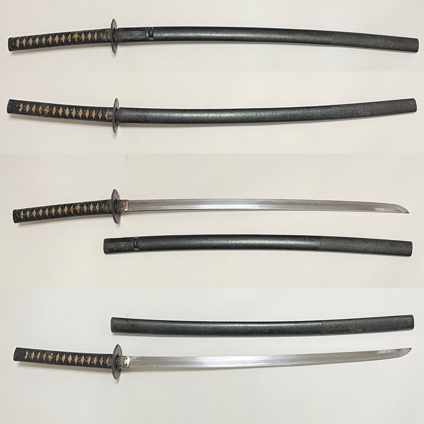 Sesshu Nagasawaju Yoshi 摂州長沢住吉光 signed KATANA, Kanbun-Shinto 寛文新刀, signed Tsuba