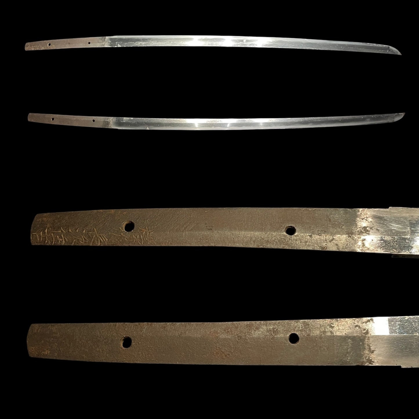 Sesshu Nagasawaju Yoshi 摂州長沢住吉光 signed KATANA, Kanbun-Shinto 寛文新刀, signed Tsuba