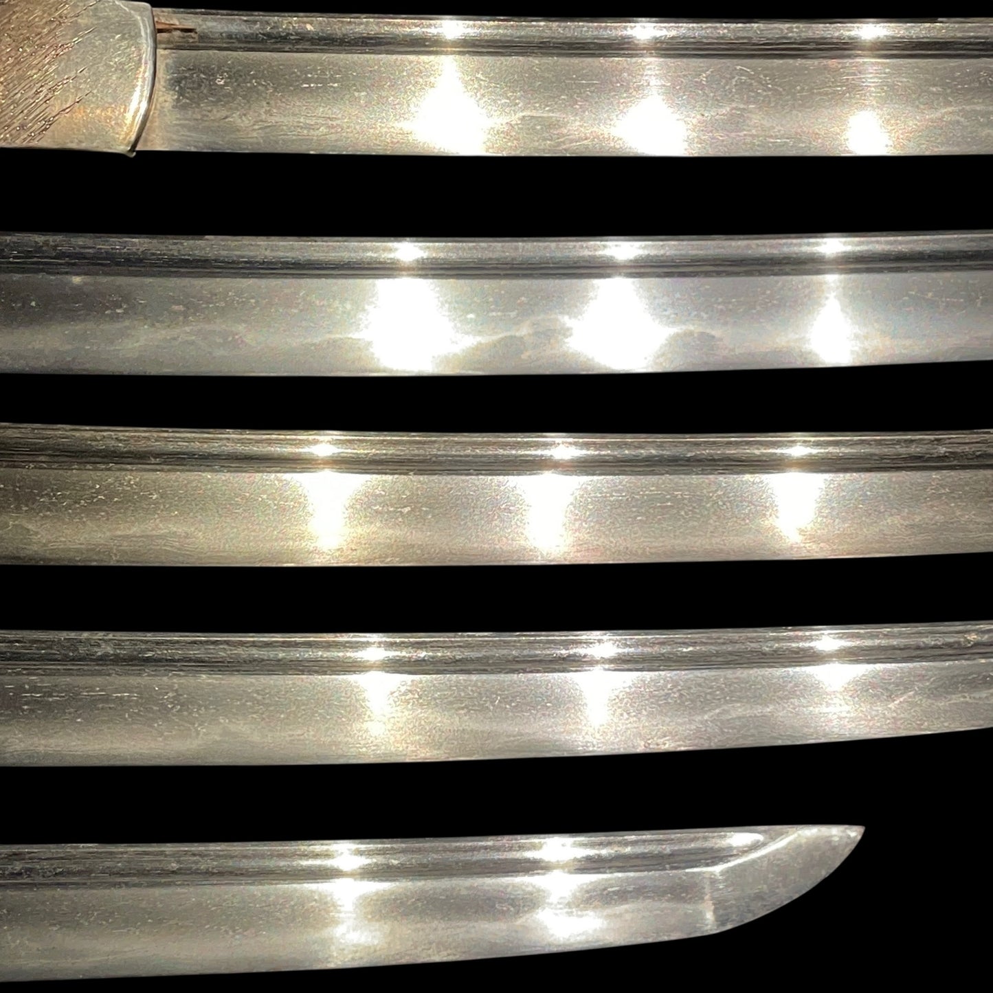 Kakinagashi-Hi 掻き流し樋 Short WAKIZASHI, Plum tsuba and Waterfowl Kozuka