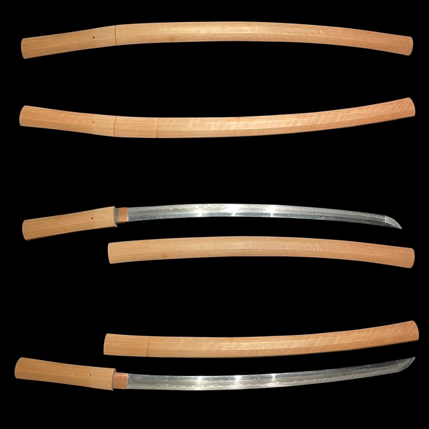 Yoshimichi 吉道 signed Long WAKIZASHI, Gunome-Hamon 互目刃文, Edo period